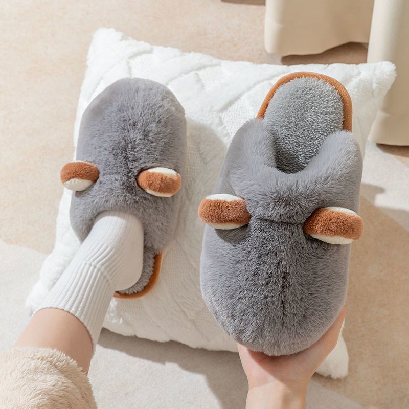 Corgi-Themed Warm Slippers – Non-Slip & Cozy for Winter Comfort