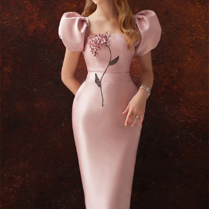 Bubble Sleeve Elegant Temperament Dress - JOcaste