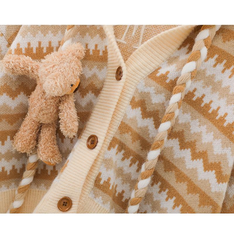 Short Plaid Cardigan for Women - Fresh & Sweet Style with Long Sleeves