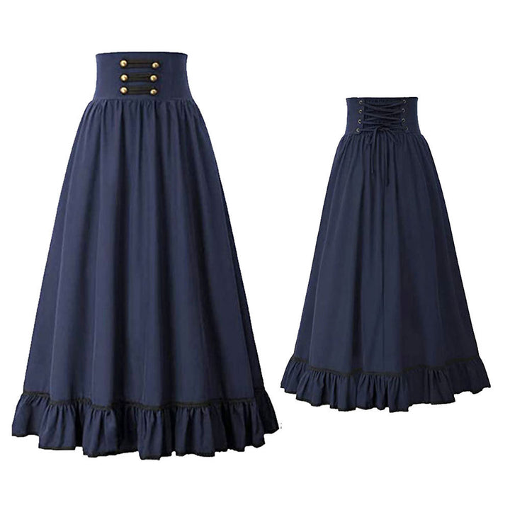 Medieval Solid Versatile Women's Half Dress