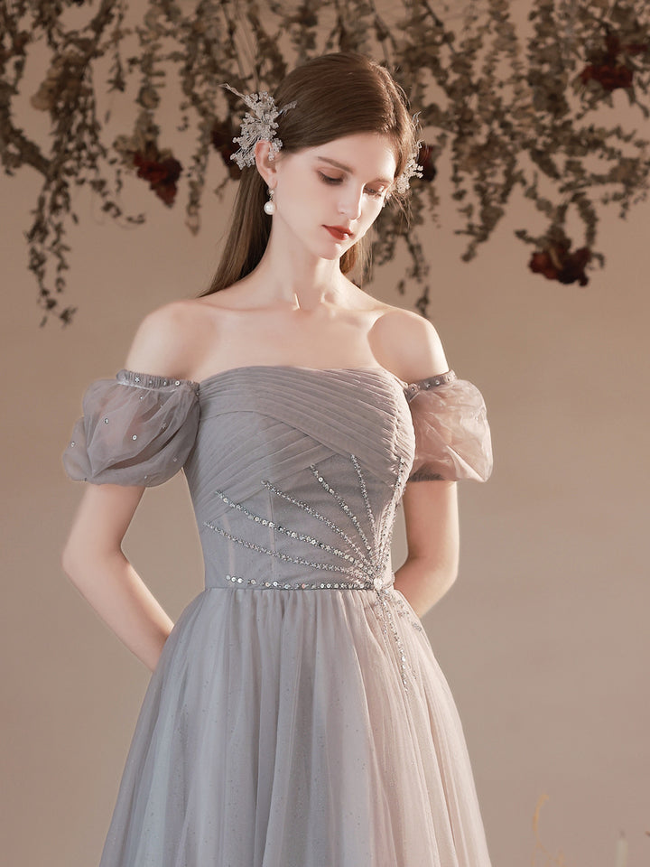 Bubble Sleeve Long Dress Fairy Dress - JOcaste