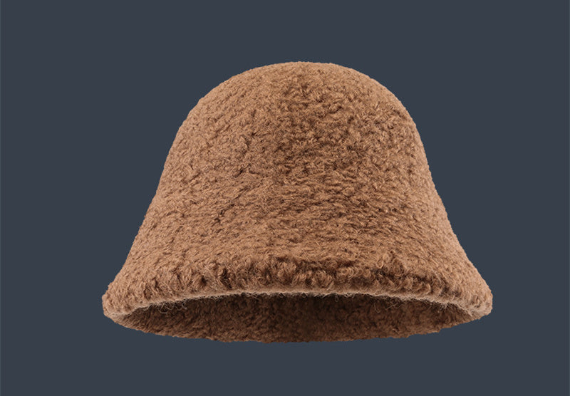 Thickened Wool Fisherman Hat – Windproof & Warm Dome Bucket Hat