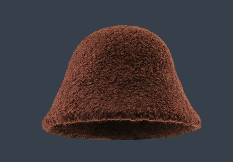 Thickened Wool Fisherman Hat – Windproof & Warm Dome Bucket Hat