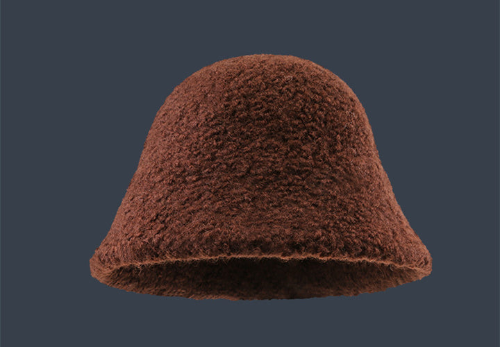 Thickened Wool Fisherman Hat – Windproof & Warm Dome Bucket Hat