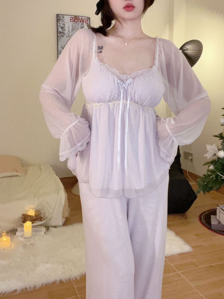 Pure Desire Homewear Pajamas Suit Lace Modal Pajamas Can Be Outside