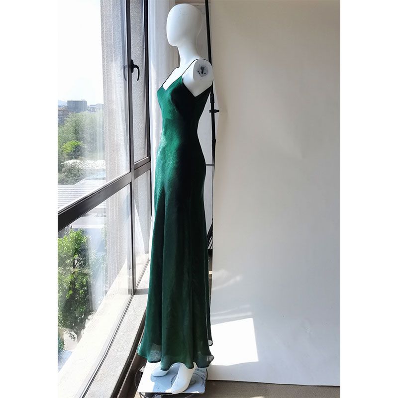 New Mobao Stone Green Mermaid Strap Dress