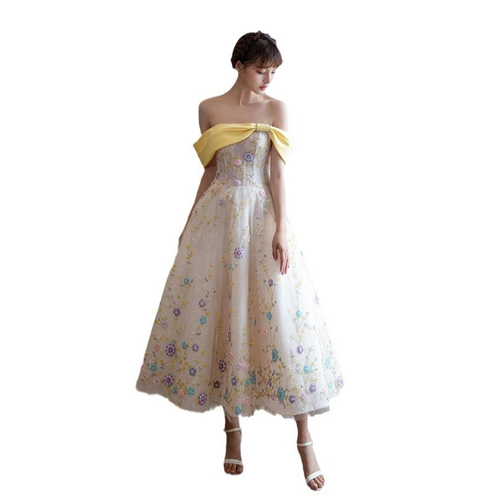 New Banquet Annual Meeting Evening Dress Ball Performance Costume