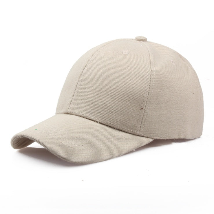 Simple Cotton Twill Baseball Cap - Adjustable Unisex Hat