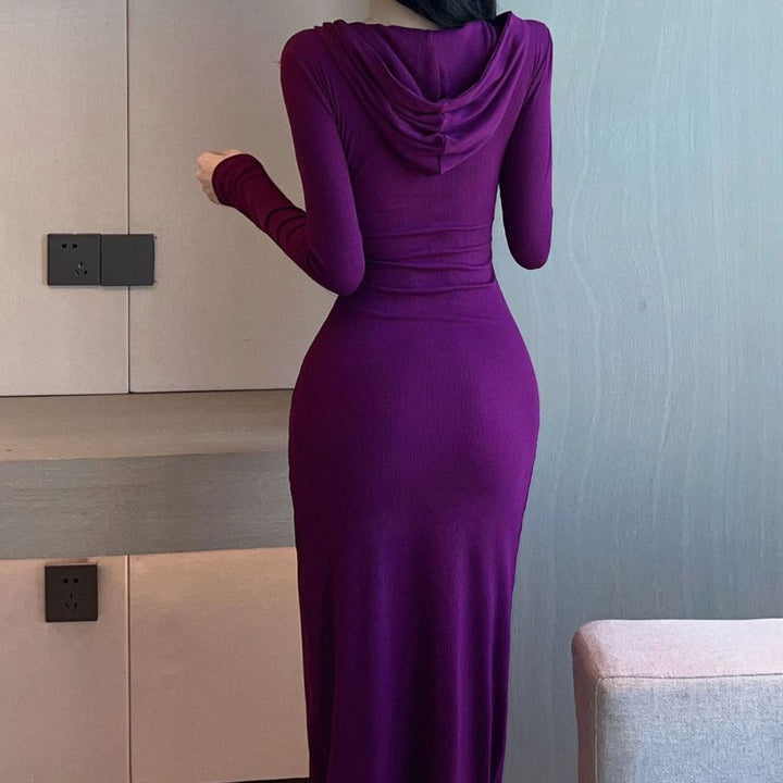 Fashion Long Sleeve Hooded Dress