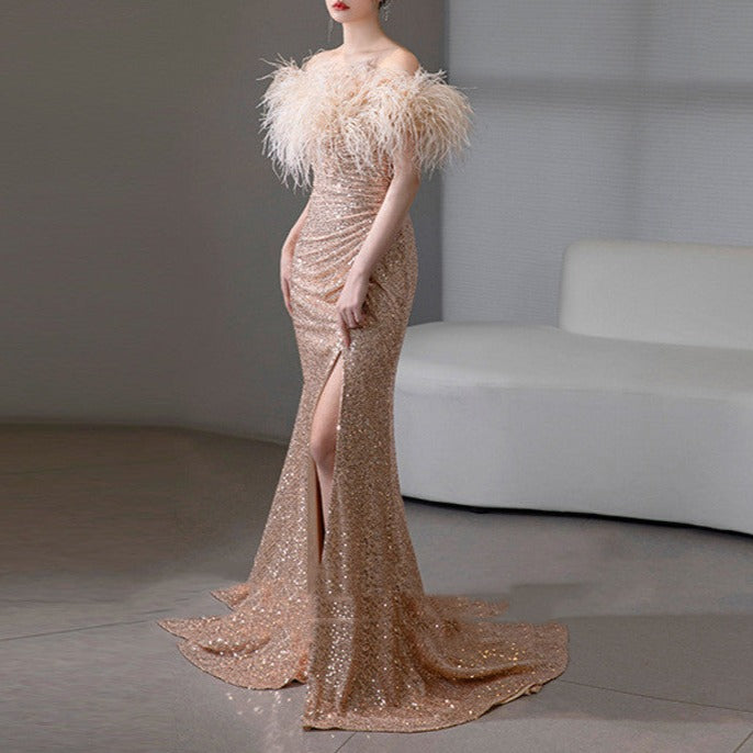 Evening Dress Banquet Atmosphere Fishtail Long