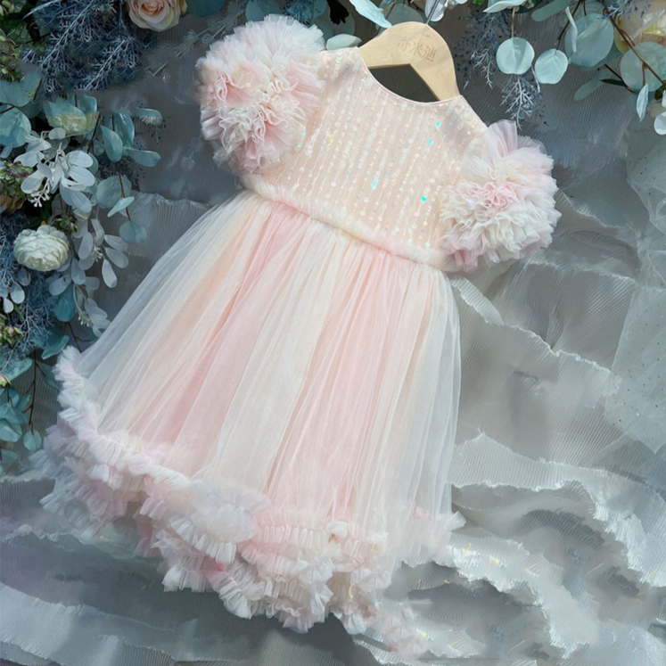 Girl Princess Foreign Style Dress Skirt Rainbow
