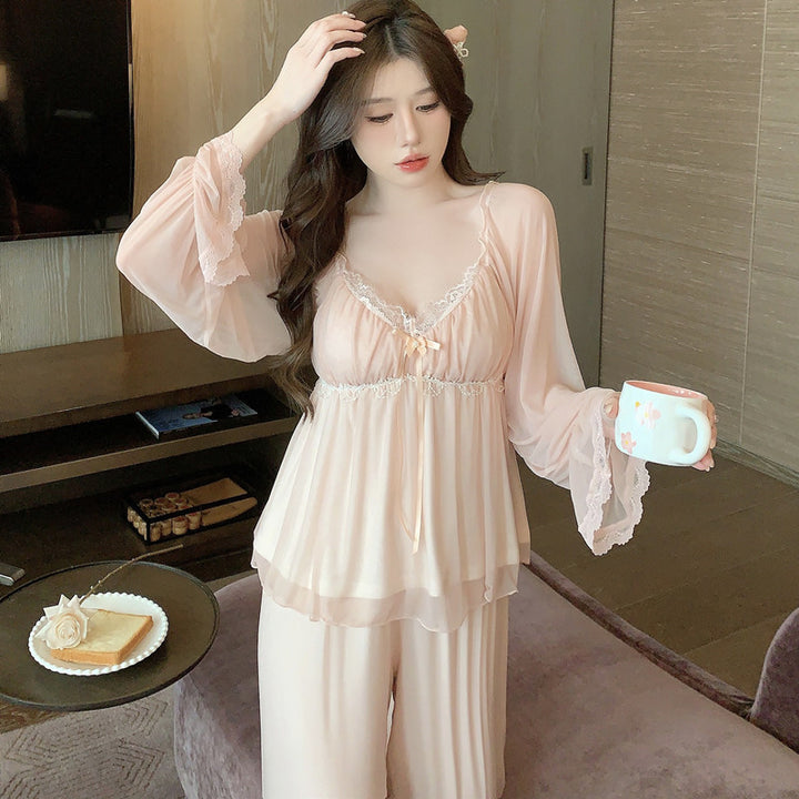 Pure Desire Homewear Pajamas Suit Lace Modal Pajamas Can Be Outside