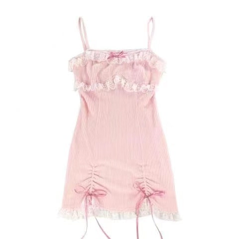 Early Spring Wool Knit Halter Dress