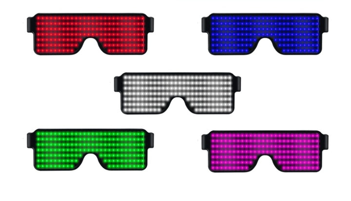 Led luminous glasses new holiday multi-function display glasses