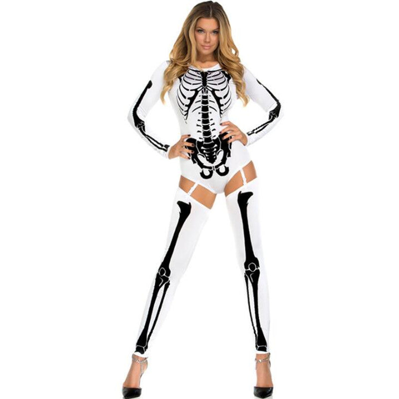 Halloween Cosplay Costume Skull Zombie Uniform - JOcaste