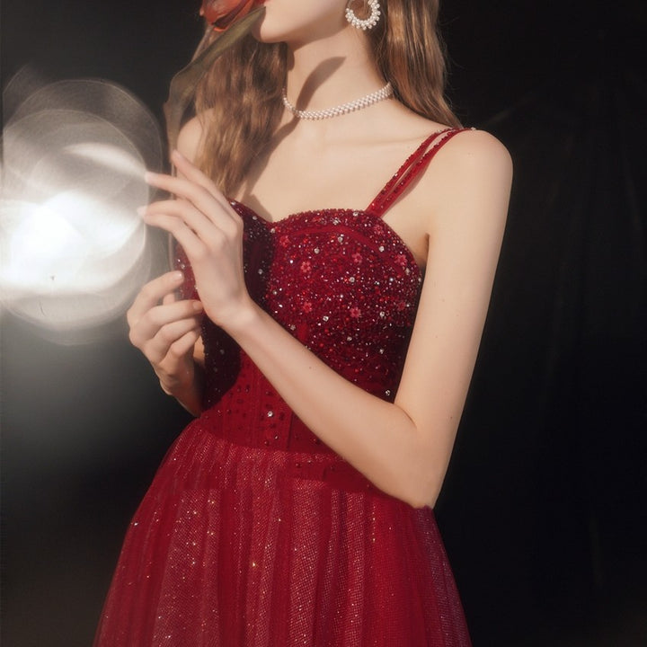 Wedding Red Heavy Industry Dress Girl - JOcaste