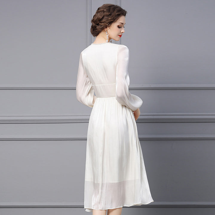 Long Sleeve Waist Wrap Slim Skirt