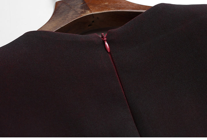 Gradient Red Buttocks Wrapped Dress For Women