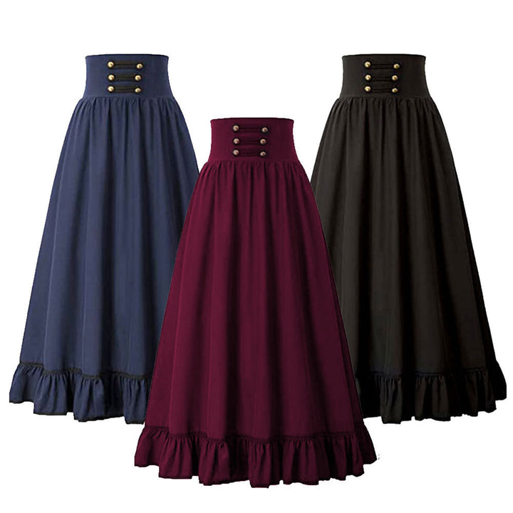 Medieval Solid Versatile Women's Half Dress