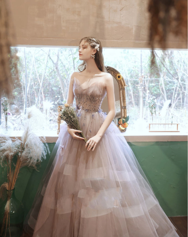 Evening Dress Skirt Wipe Chest Temperament Bride Engagement Wedding - JOcaste