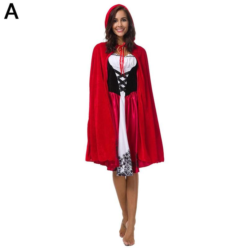 Halloween New Skull Print Witch Long Vampire Costume, Queen Dress Costume - JOcaste