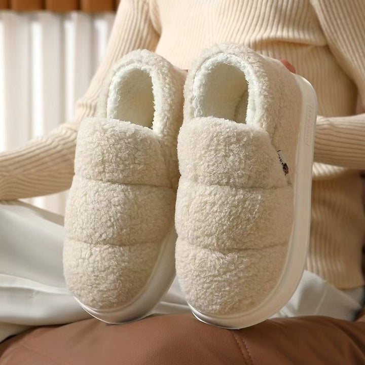 Unisex Plush Cotton Slippers – Cozy Home Shoes with EVA Sole