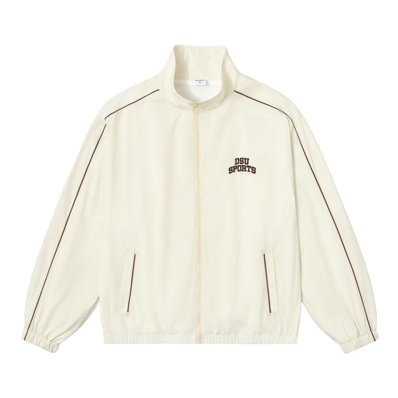Women’s Two-Piece Casual Set – Sport Woven Jacket & Embroidered Top-SH-SS-001