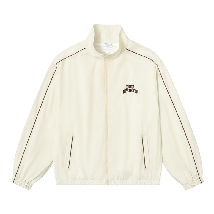 Women’s Two-Piece Casual Set – Sport Woven Jacket & Embroidered Top-SH-SS-001
