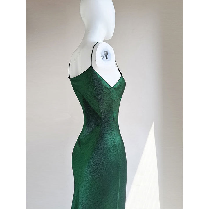 New Mobao Stone Green Mermaid Strap Dress