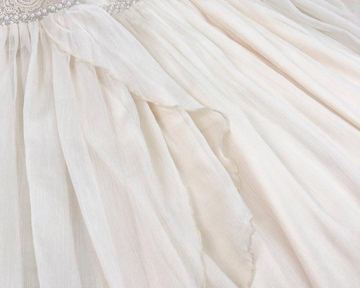 French Court Style Heavy Industry Lace Fairy Train Dress