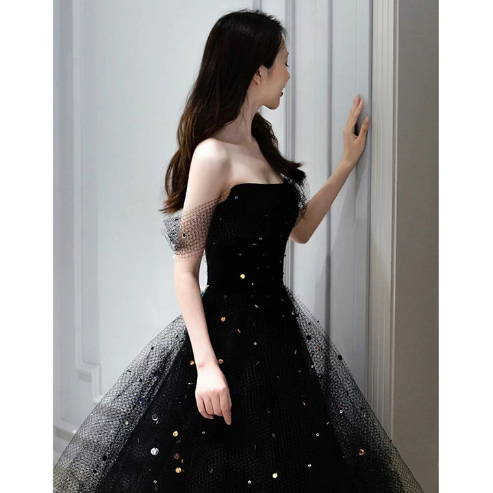 Evening Dress Women Haute Couture Black French - JOcaste