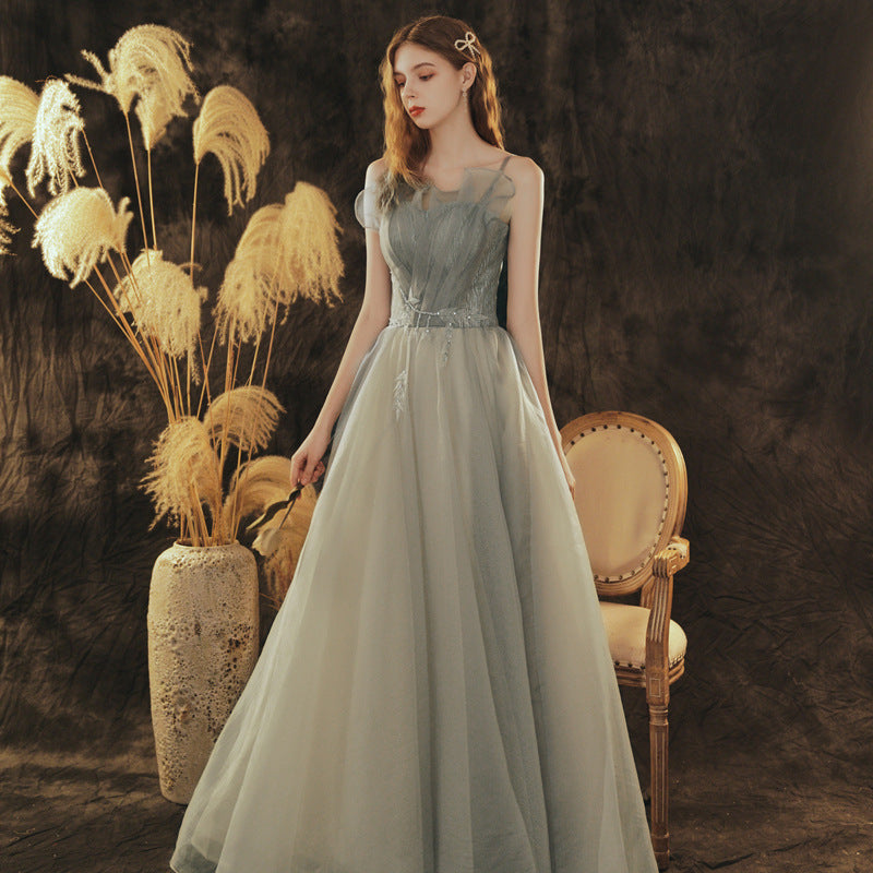 Small People Show Thin Student Art Test Temperament Socialite Banquet Dress - JOcaste