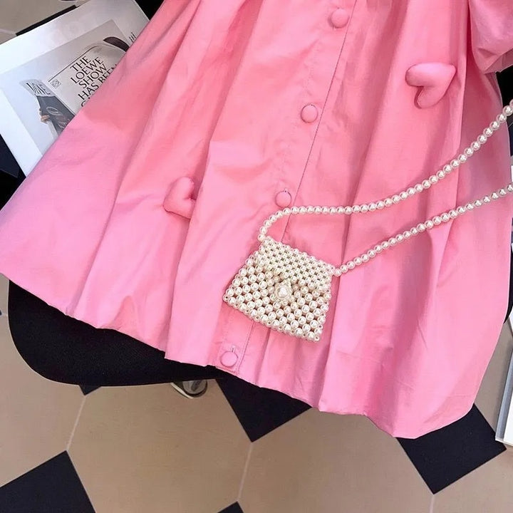 Summer Girls Fashion Peter Pan Collar Short Sleeve Dress