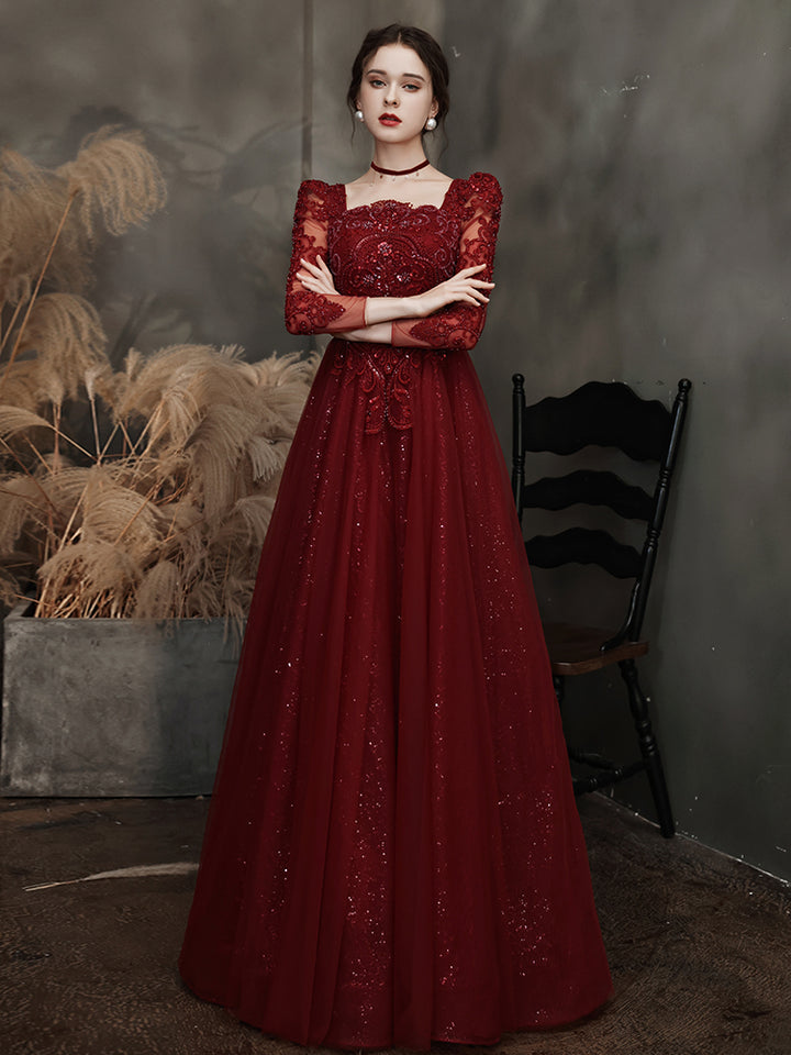 Ladies Temperament Cover Arm Banquet Evening Dress - JOcaste