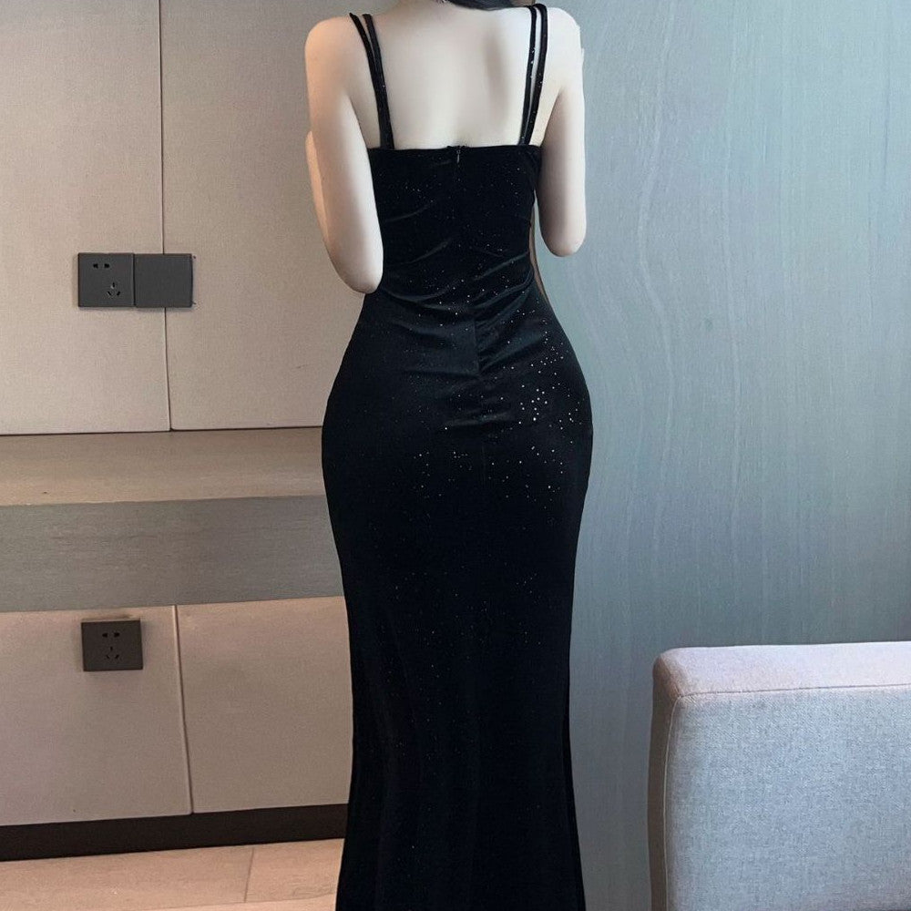 Strap Sleeveless Waist Large Dress