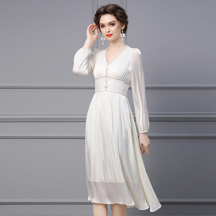 Long Sleeve Waist Wrap Slim Skirt