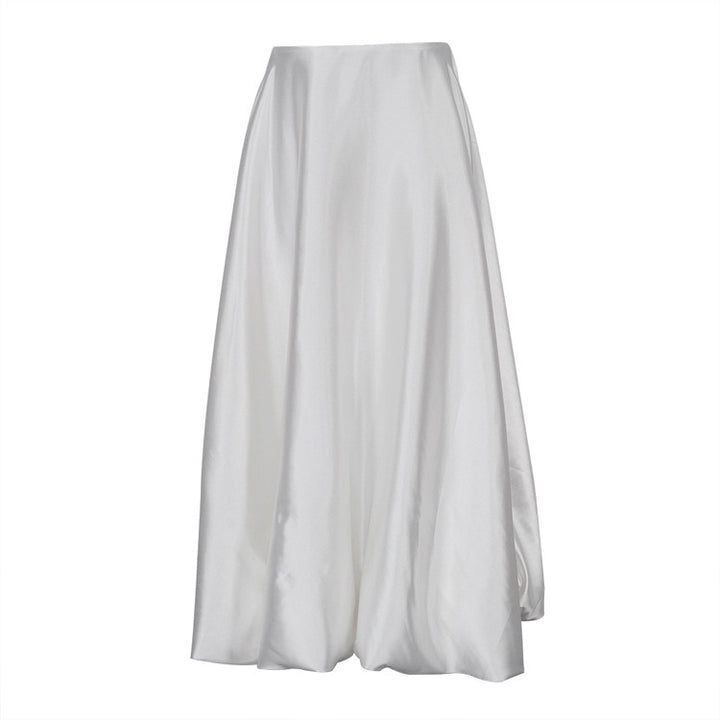 Solid Color Versatile High Waisted Puffy Skirt