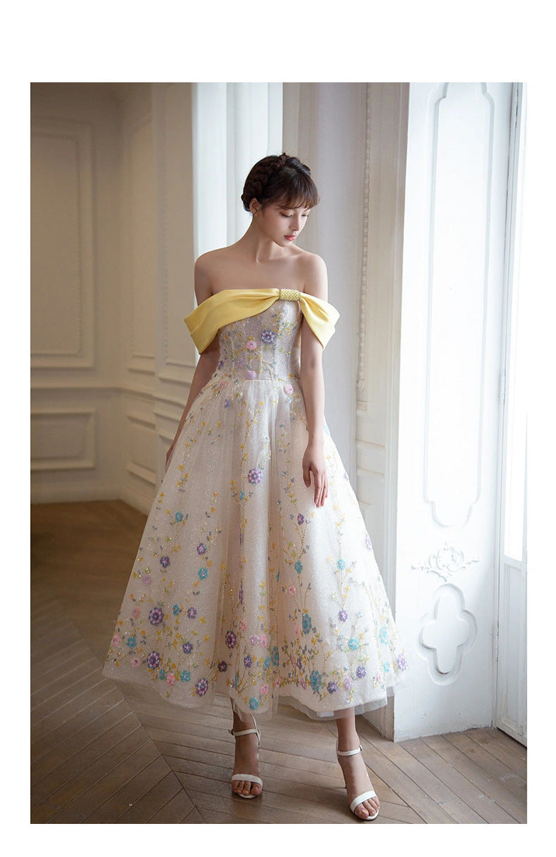 New Banquet Annual Meeting Evening Dress Ball Performance Costume