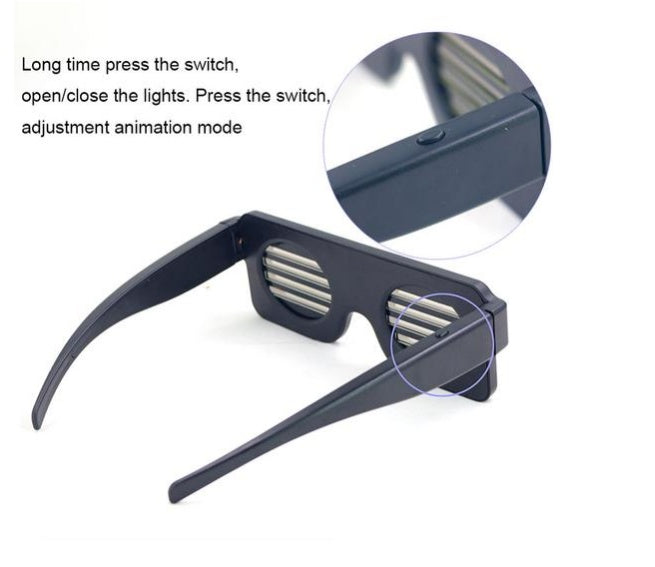 Led luminous glasses new holiday multi-function display glasses