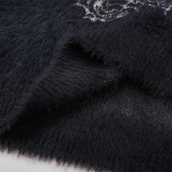 Premium Cashmere Pullover - Medium Thickness in Dark Gray & Apricot