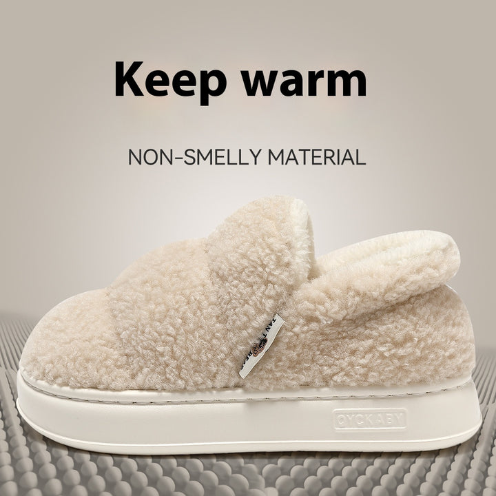 Unisex Plush Cotton Slippers – Cozy Home Shoes with EVA Sole