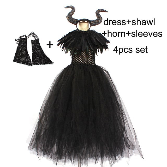 Girl Halloween Costume Witch Dress Dress - JOcaste