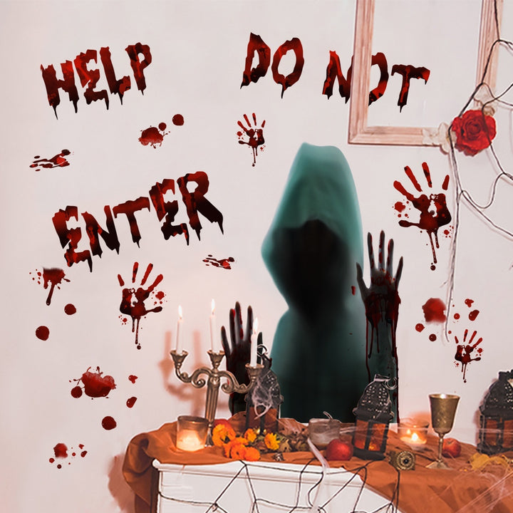 Creative Ghost Hand Halloween Glass Self-paste Wall Sticker