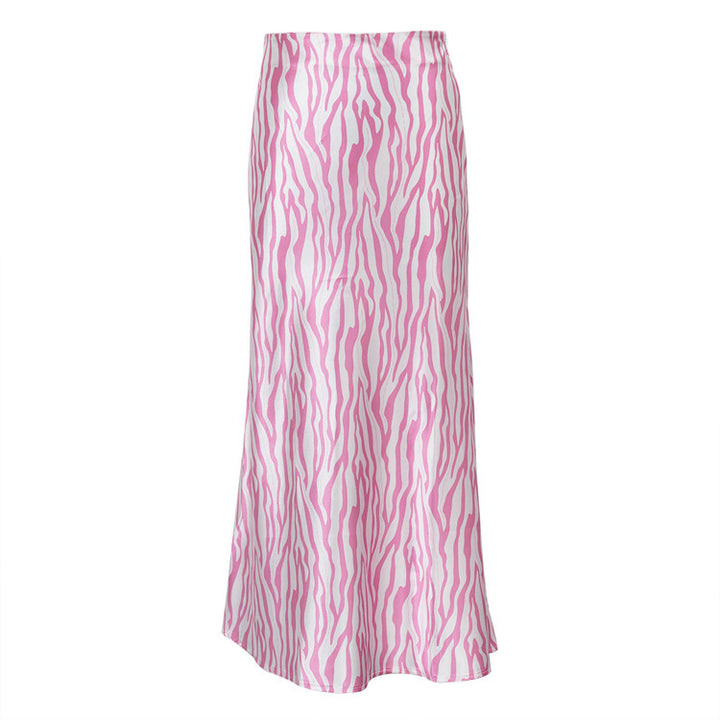 French Printed Skirt With Fashionable Fishtail