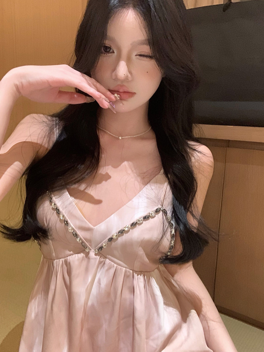 Heavy Industry Sling Dress For Women's Beach Vacation Loose V-Neck