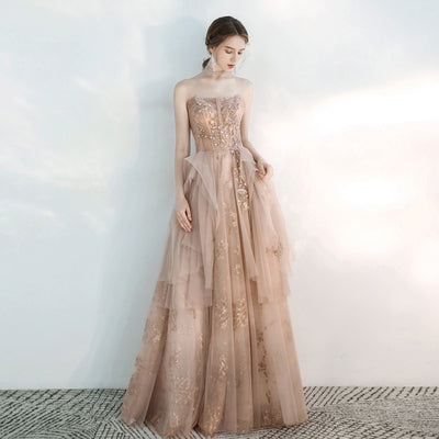 Toast Dress Female Wedding Bridesmaids Breast Wipe Long Skirt Dinner Annual Meeting Host - JOcaste