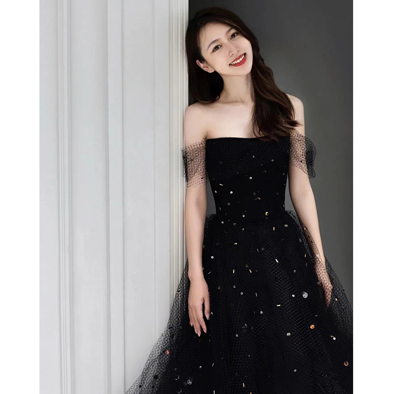Evening Dress Women Haute Couture Black French - JOcaste