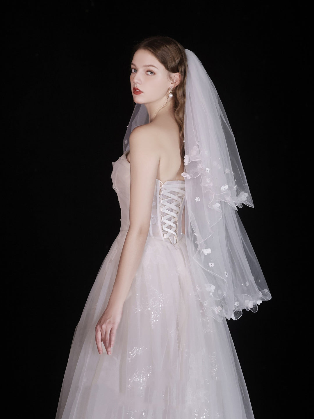 White Wedding Bridal Dress Light Yarn Dinner Tube Top Dress