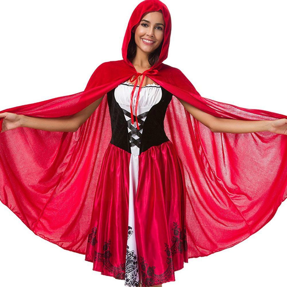 Halloween New Skull Print Witch Long Vampire Costume, Queen Dress Costume - JOcaste