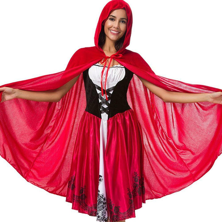 Halloween New Skull Print Witch Long Vampire Costume, Queen Dress Costume - JOcaste